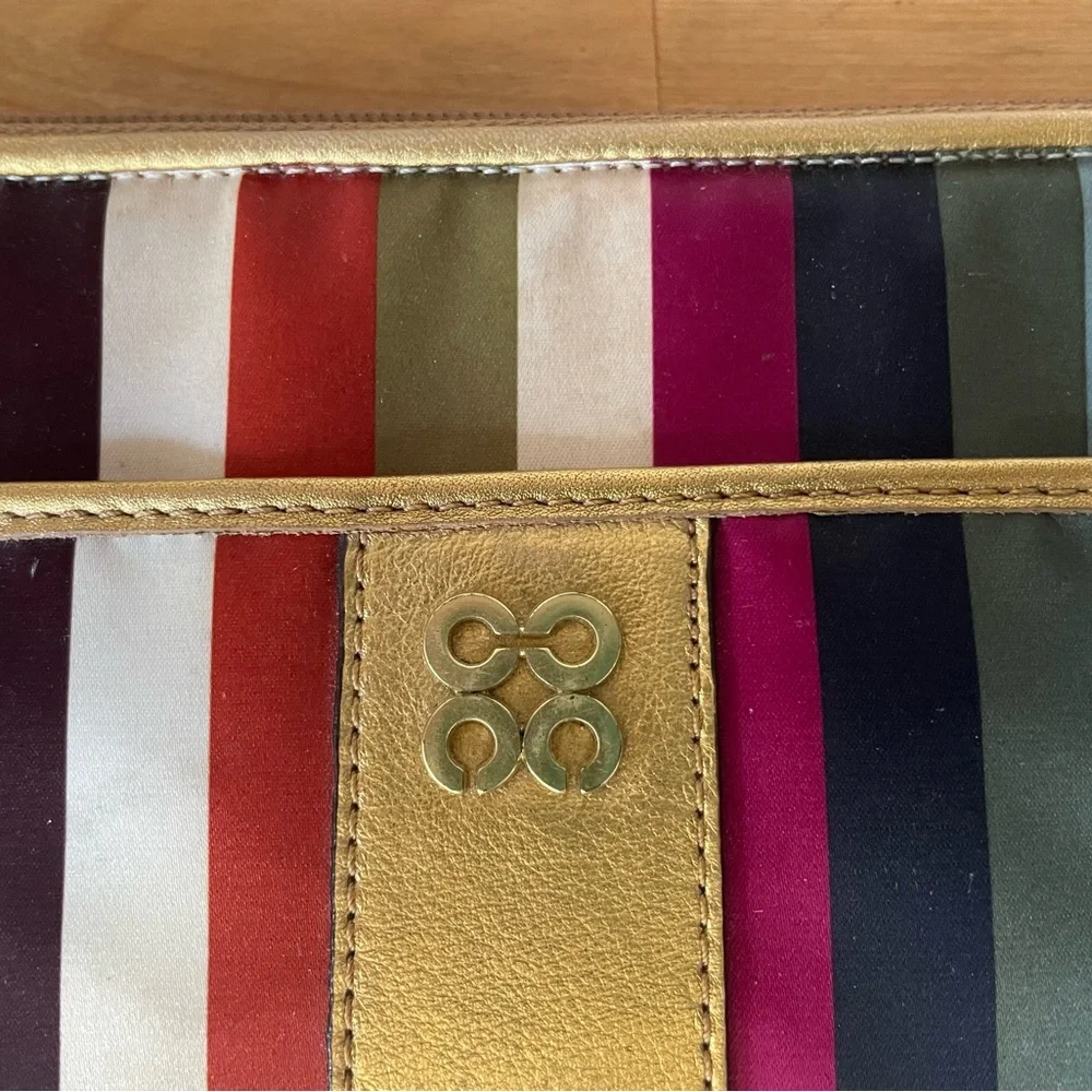 Coach Multicolor Striped and LeatherTablet IPad Case